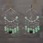 Boucles d'oreille Aventurine verte et Tourmaline
