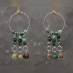 Boucles d'oreille Turquoise africaine