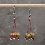 Boucles d'oreille Unakite
