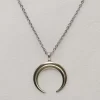 Pendentif Lune à l'envers et Pierre de lune