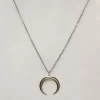 Pendentif Lune à l'envers et Pierre de lune