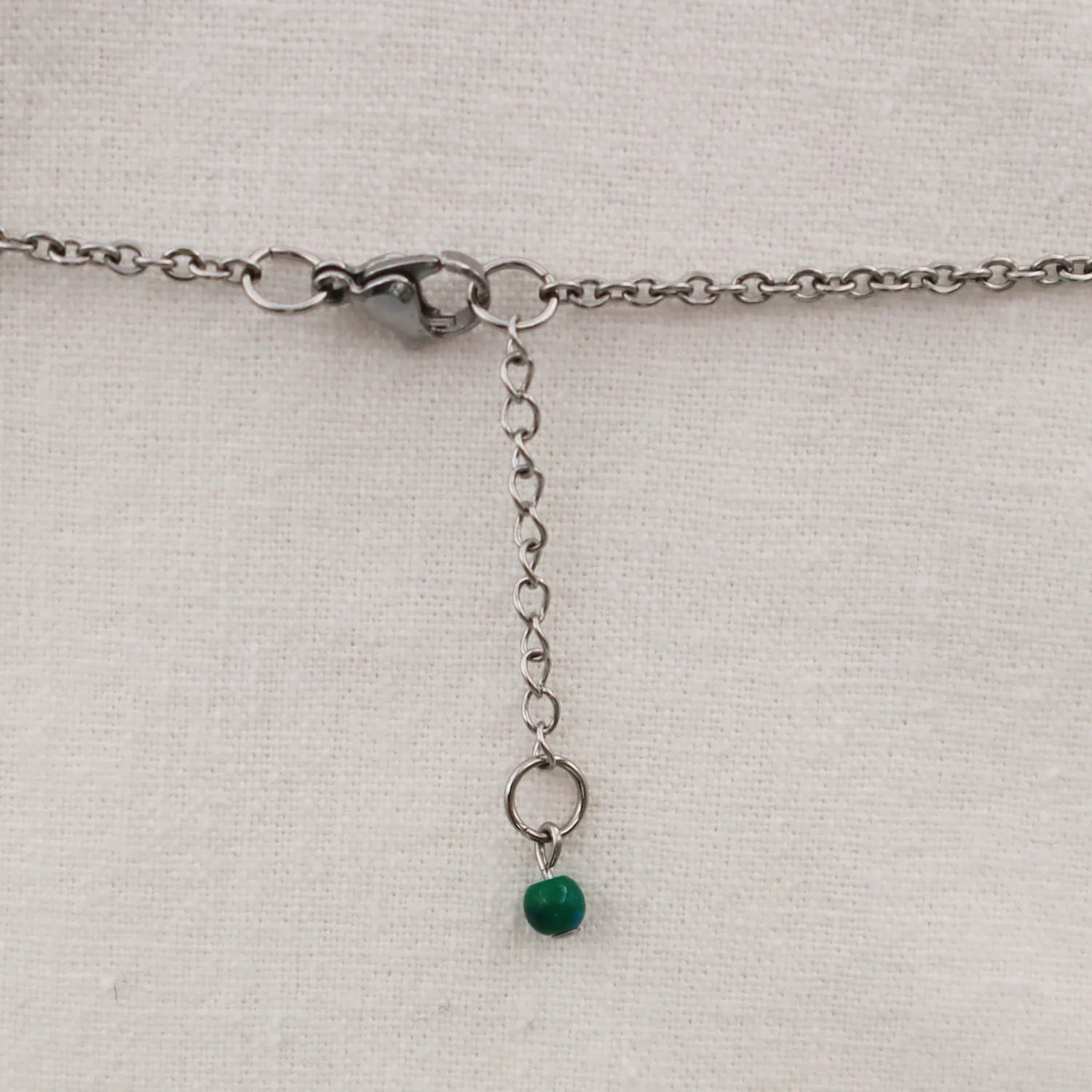 Pendentif Pointe d'Aventurine verte et Azurite Chrysocolle