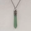Pendentif Pointe d'Aventurine verte et Azurite Chrysocolle