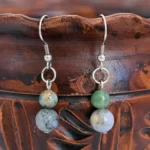 Boucles d'oreille Agate indienne - Close-Up