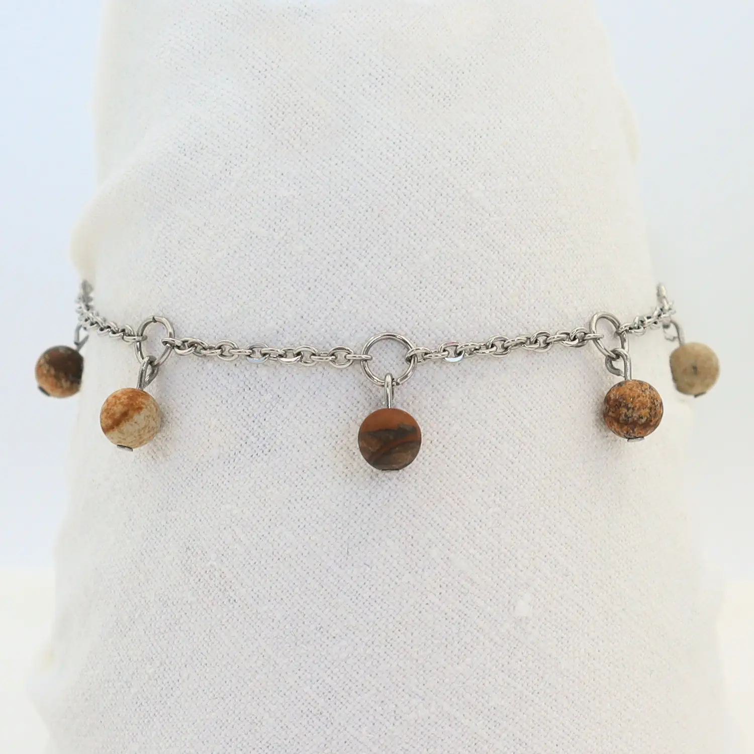Bracelet de cheville Jaspe picture suspendu