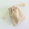 Pochette en coton beige