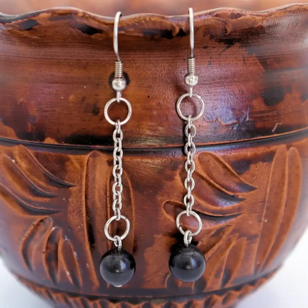 Boucles d'oreille Shungite, Chaîne