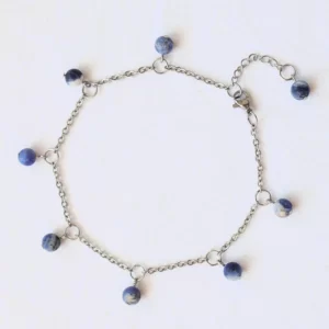 Bracelet de cheville Sodalite suspendue