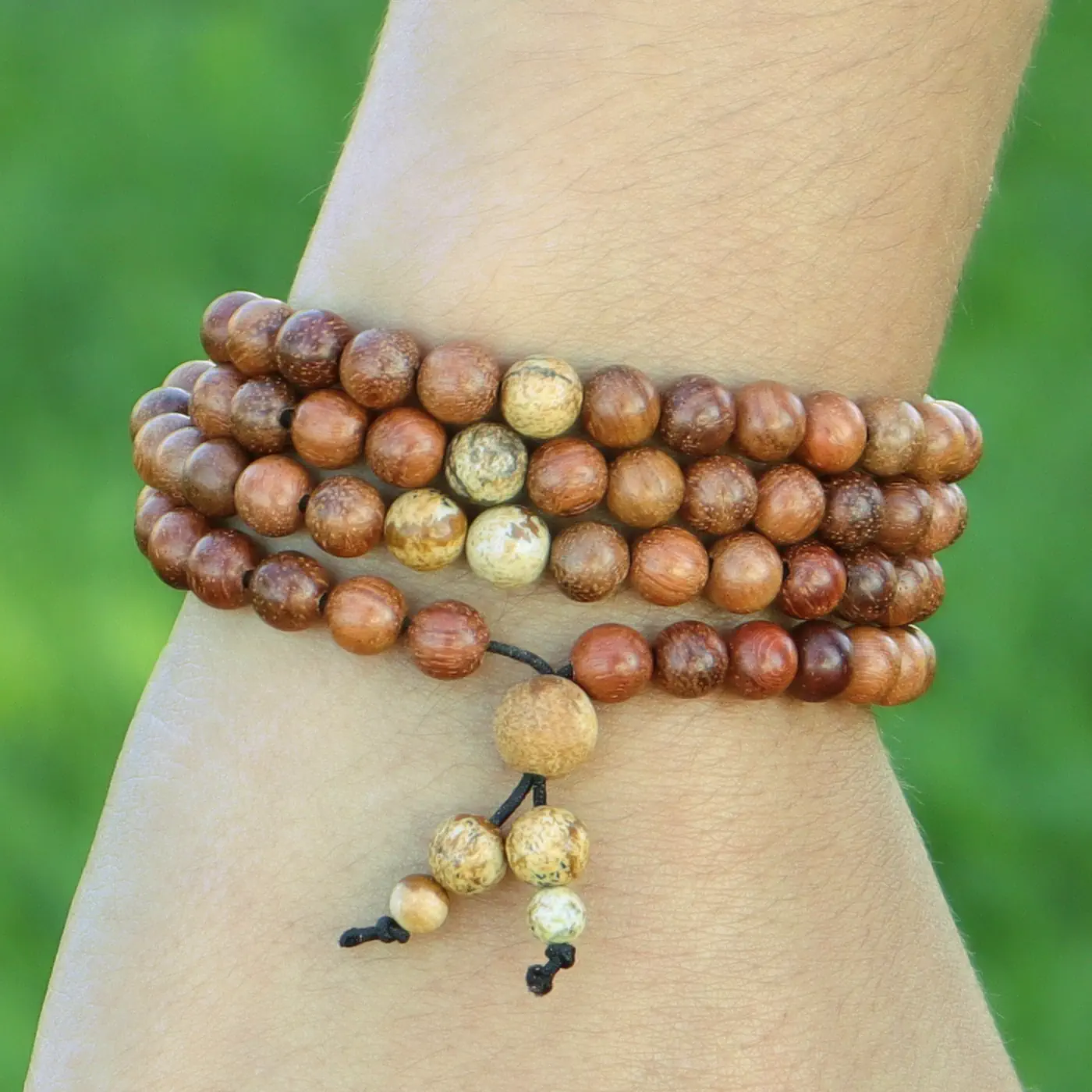 Bracelet Mala Bois de santal et Jaspe picture