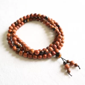 Bracelet Mala Bois de santal et Oeil de tigre