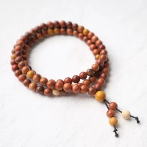 Bracelet Mala Bois de santal et Mookite