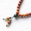 Bracelet Mala Bois de santal et Agate mousse