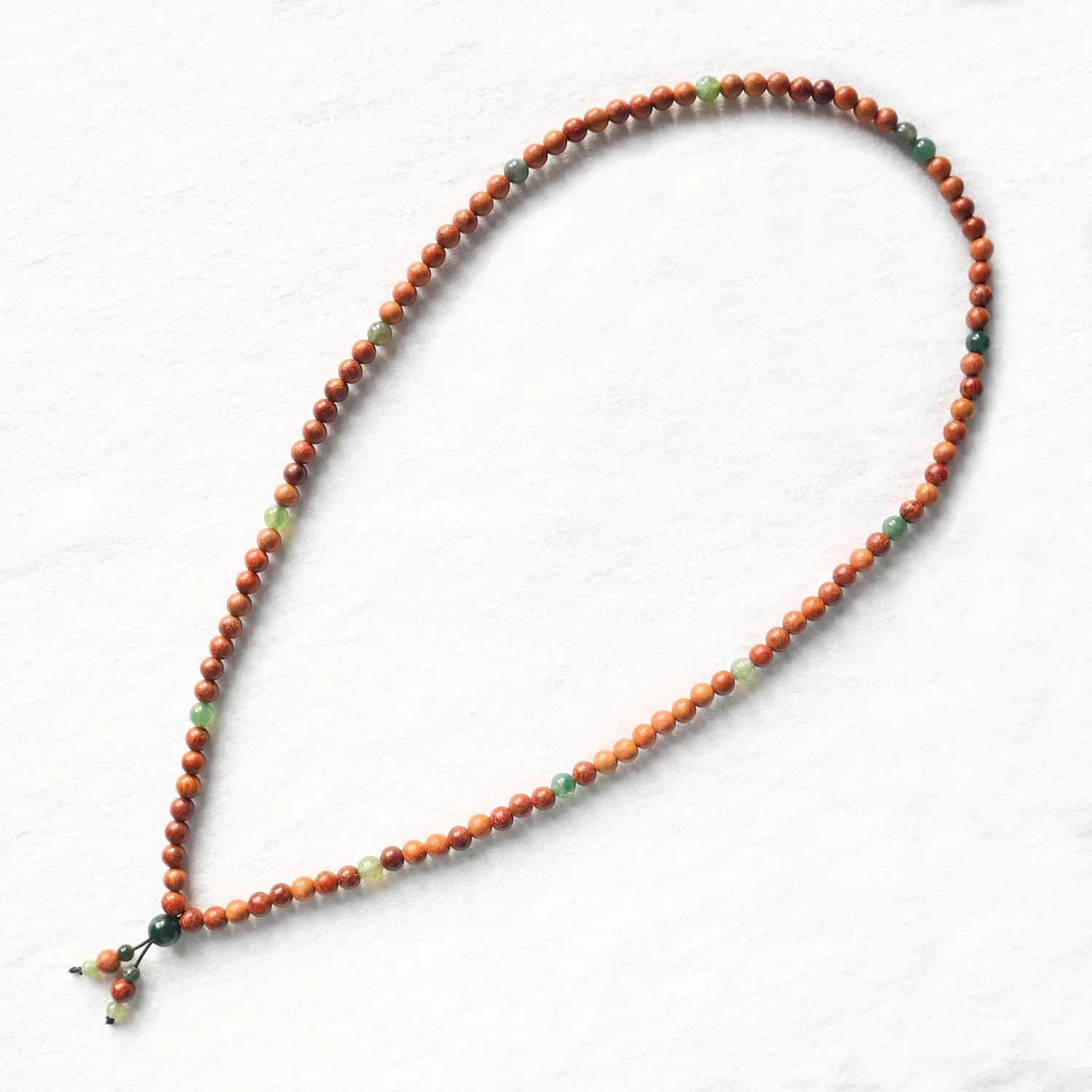 Bracelet Mala Bois de santal et Agate mousse