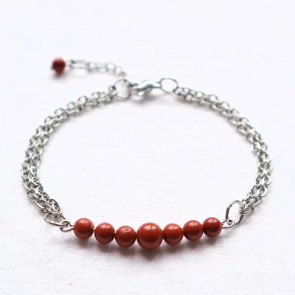 Bracelet Jaspe rouge