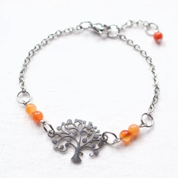 Bracelet Arbre de vie et Cornaline