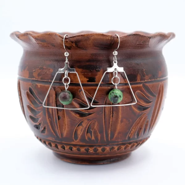 Boucles d'oreille Zoïsite, Trapèze