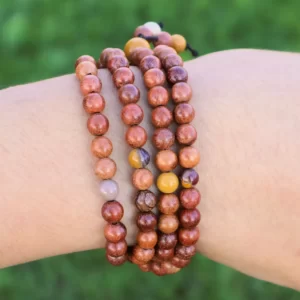 Bracelet Mala Bois de santal et Mookite