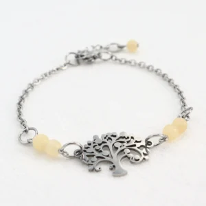 Bracelet Arbre de vie et Calcite miel