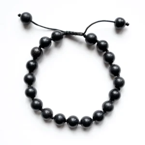 Bracelet Shungite , Nylon noir