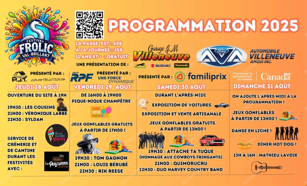 Festival Frolic - Programmation - 2e édition - 2025